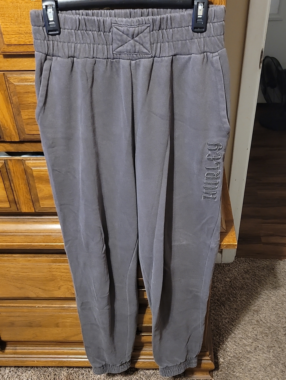 Womens Hurley Gray Elastic-Waist Casual Pants